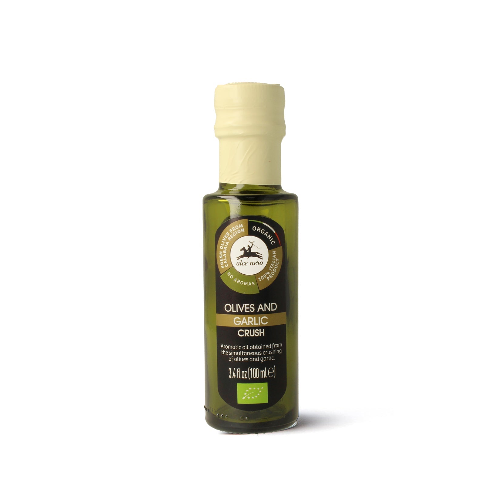 Huile aromatique d'olives et d'ail au crusch - OLAA100