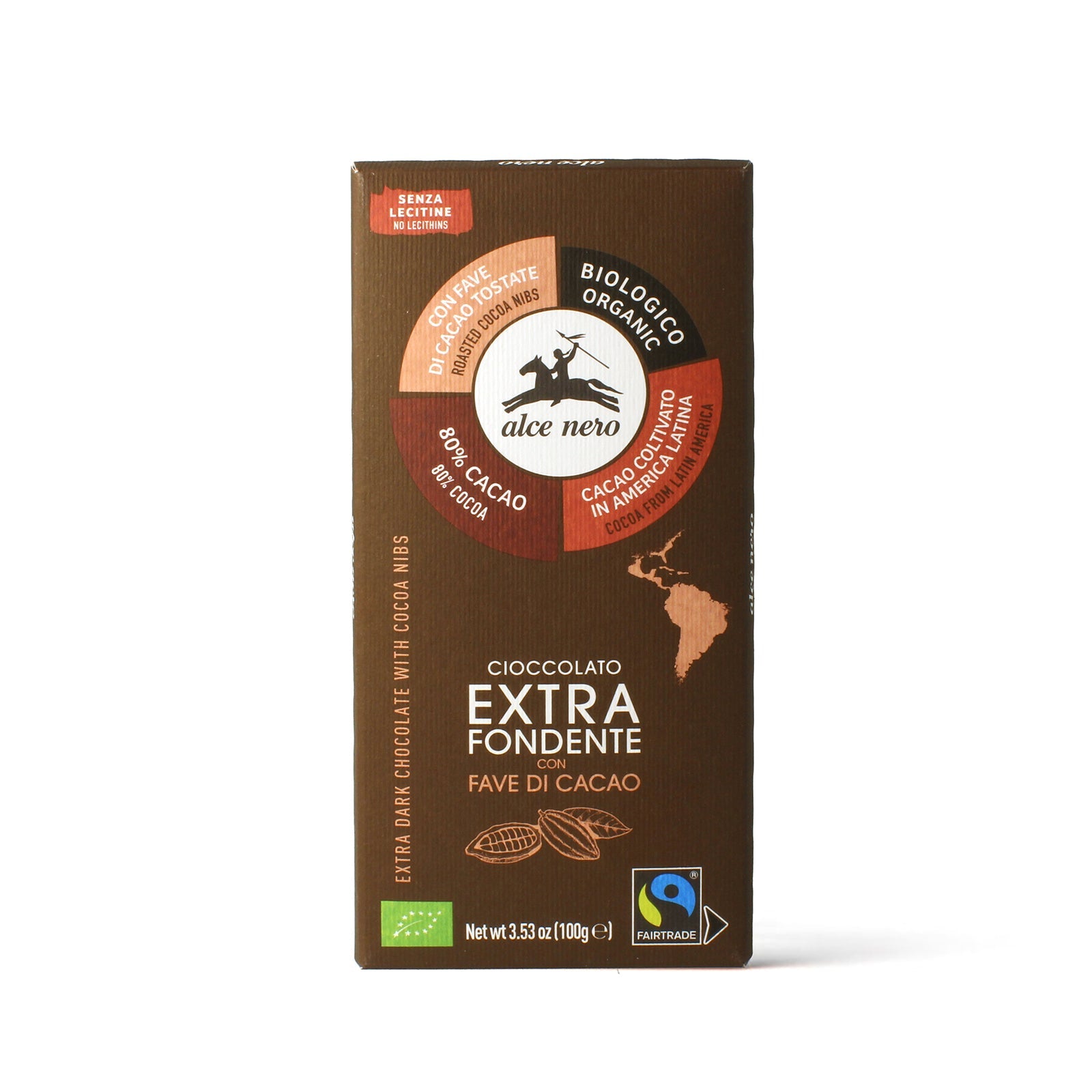 Chocolat noir extra 80 % aux fèves de cacao biologique - CF100FA