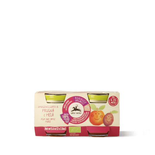 Petit pot aux prunes et aux pommes biologique – 2 pots - BF160PM